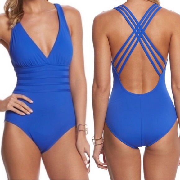 La Blanca Other - La Blanca Blue One Piece Swimsuit